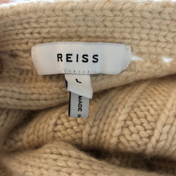 Reiss cream off shoulder cashmere blend sweater - Picture 4 of 8